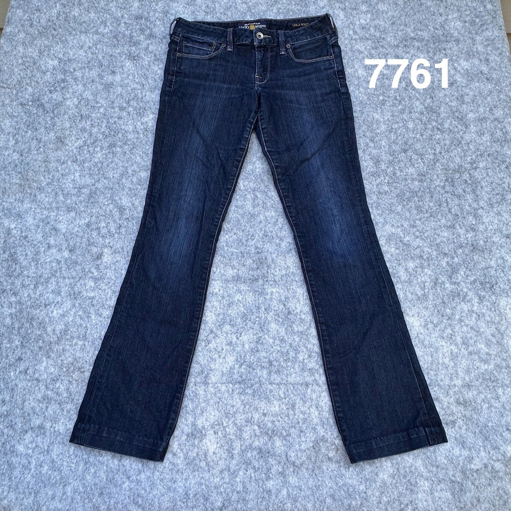 Lucky Brand Lola Bootcut Jeans Womens 2/26 Regular Dark Wash Low Rise Denim